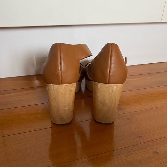 GORMAN Brown Clog Sandal Heels Size 40 - Picture 9 of 11